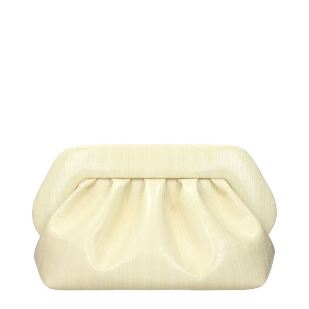THEMOIRè Beige Leather Clutch Women's Bag